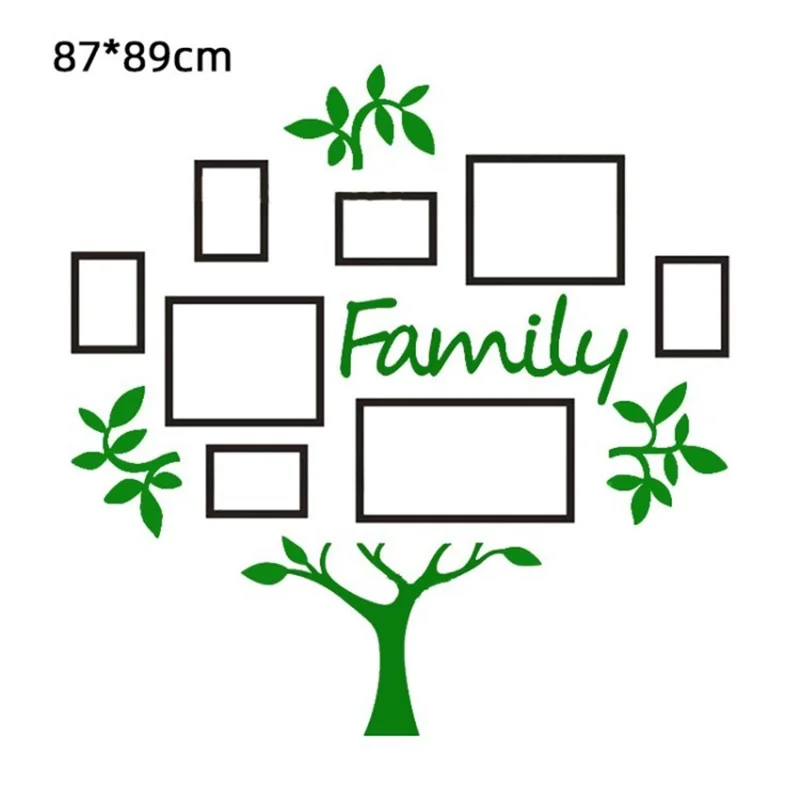 Acrylic Wall Sticker Photo Tree Wallpaper Wall Decal Decoration Gift - Green//S