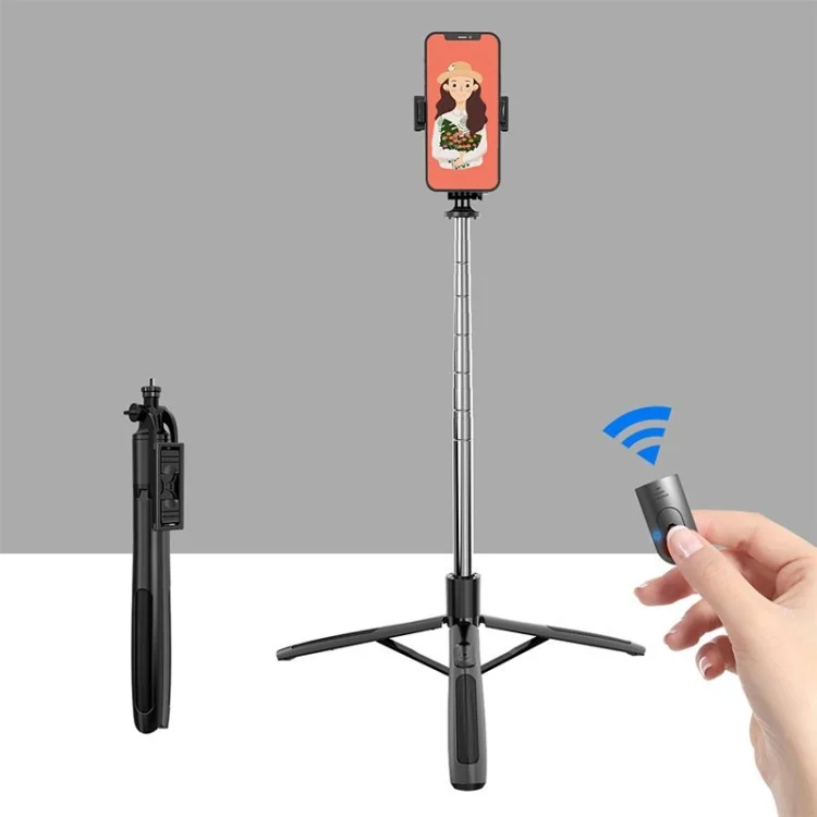 CYKE Q05 Selfie Stick Tripod 158cm Extendable BT Remote Handheld Floor Stand For Live Streaming / Photography