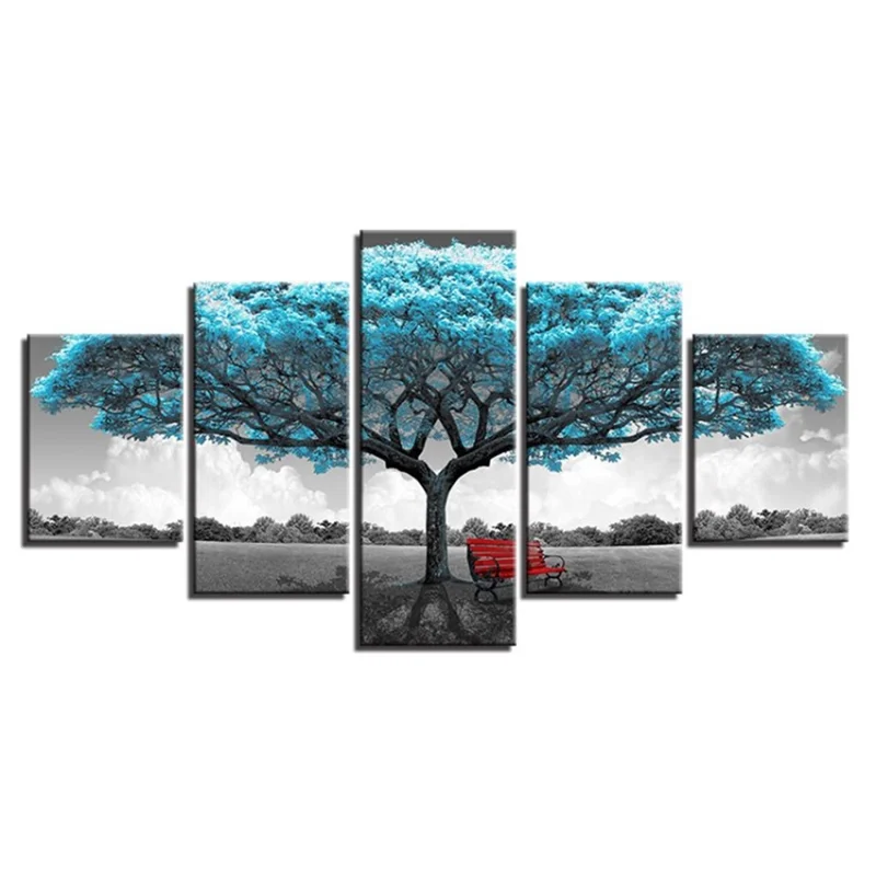 Per la Decorazione Per la Decorazione Per la Casa Visual Art Visual Colorful Tree Landscape Pitture Foto - Uno Stile