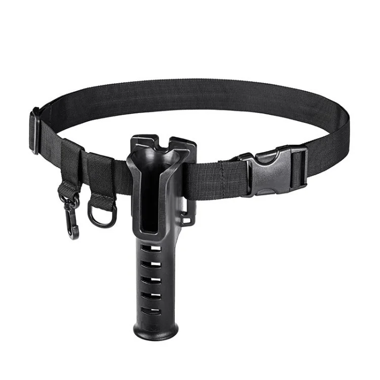 Fishing Rod Holder Waist Belt Fishing Rod Inserter Fishing Pole Bracket - Black/1Pc