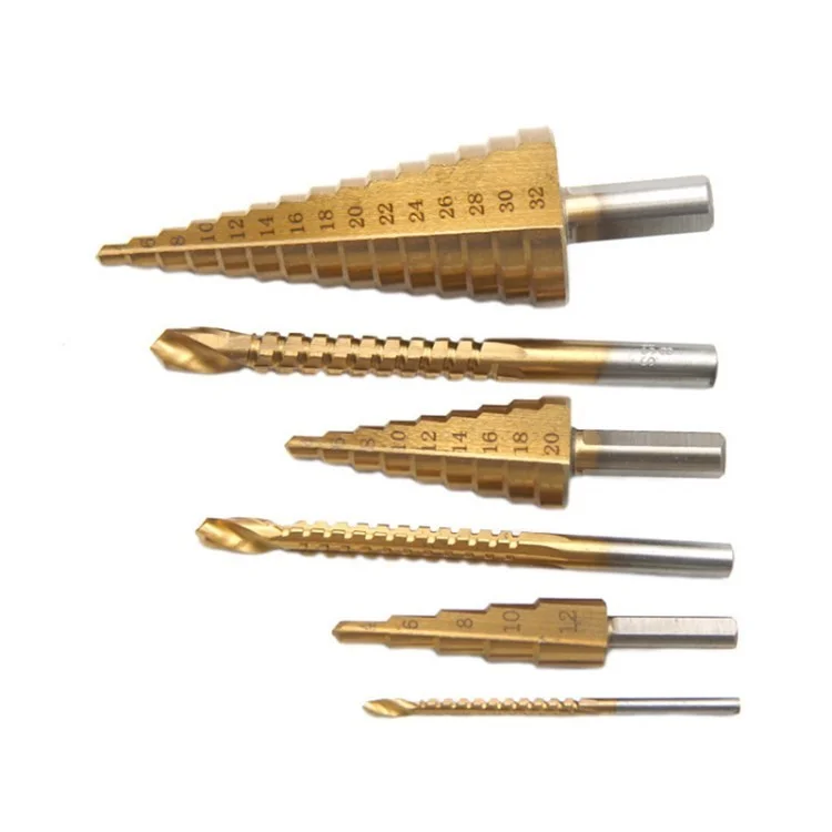 6pcs / Réglage du Bit de Perceuse et de Contre-compteur Pour un Bin de Forage Pour Les Tailles de Trous Multiples Métalliques / Bois - Perceuse de 6 Pcs