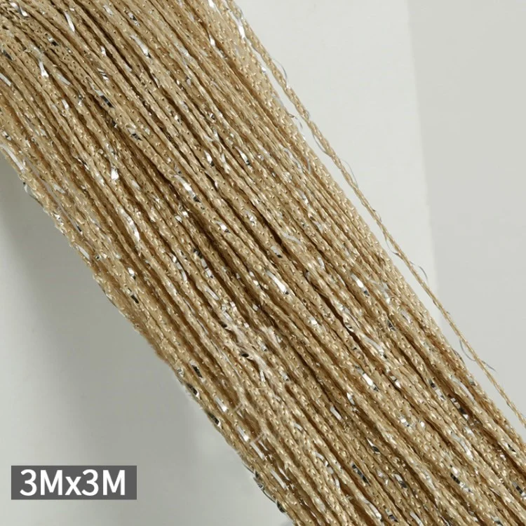 Beaded Curtain Door String Curtains for Doorway Tassels Beads Hanging Fringe Hippie Divider Window Hallway Entrance Decor - Champagne / 3mx2.8m High