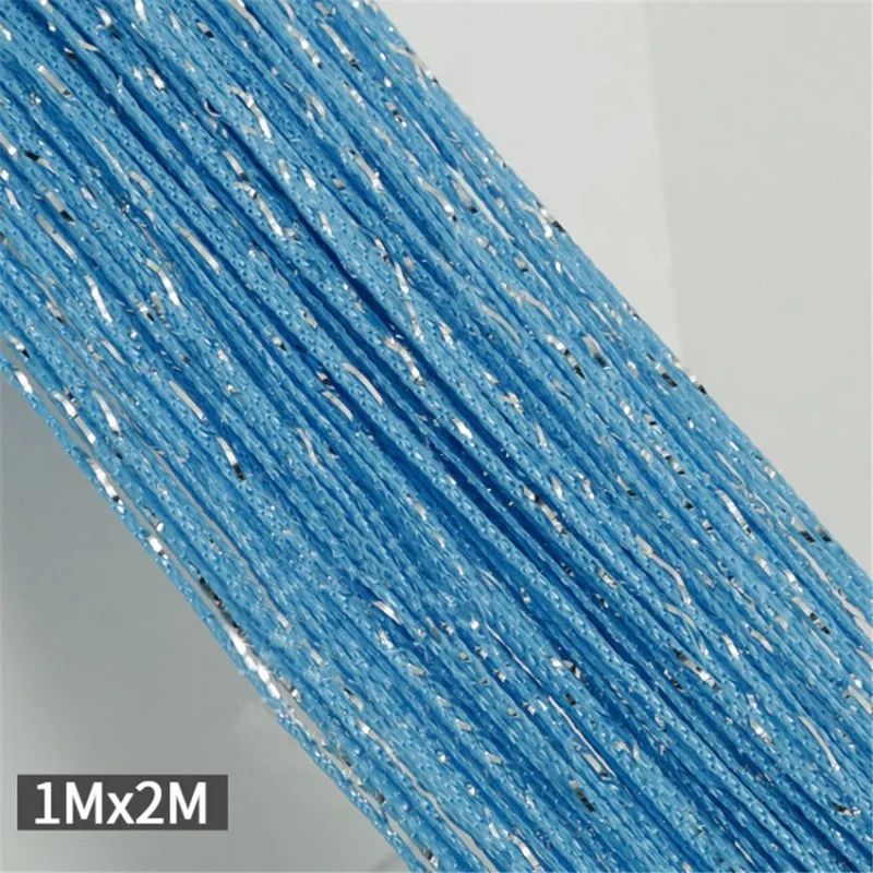 Beaded Curtain Door String Curtains for Doorway Tassels Beads Hanging Fringe Hippie Divider Window Hallway Entrance Decor - Sky Blue / 1mx2m High