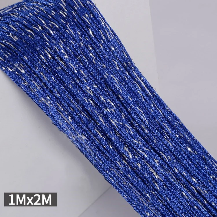 Beaded Curtain Door String Curtains for Doorway Tassels Beads Hanging Fringe Hippie Divider Window Hallway Entrance Decor - Dark Blue / 1mx2m High