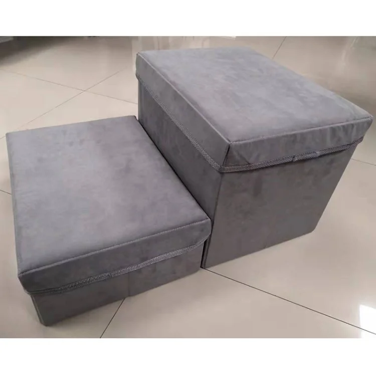 Dog Stairs for Small Dogs 40x60x30cm 2-Step Pet Stairs with Storage (MOQ: 300) - Grey