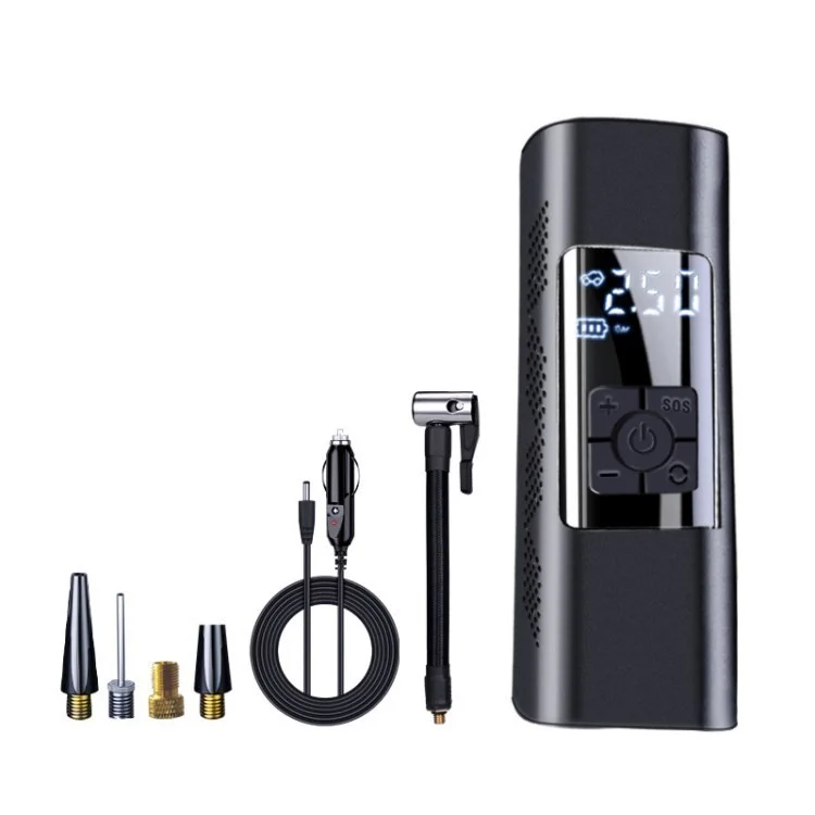 For Car Bicycles Motorcycle Balls Portable Electric 140PSI Tire Inflator Air Pump - Black / 2721 / Plug