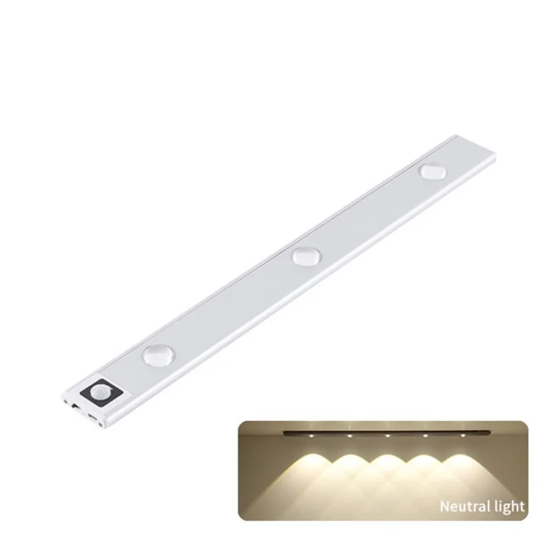 For Bar Stair Wardrobe Closet Cabinet LED Motion Sensor Stick Light - Natural Light/40cm Length