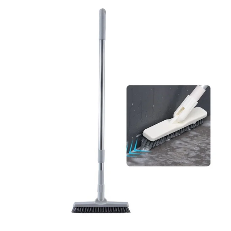 Poignée à Poils Rigide Bristle Broussin de Brosse à Épurateur Brosse de Nettoyage Pour la Salle de Bain Pont de Salle de Bain Carrelage de Coulis Piscine - Blanche