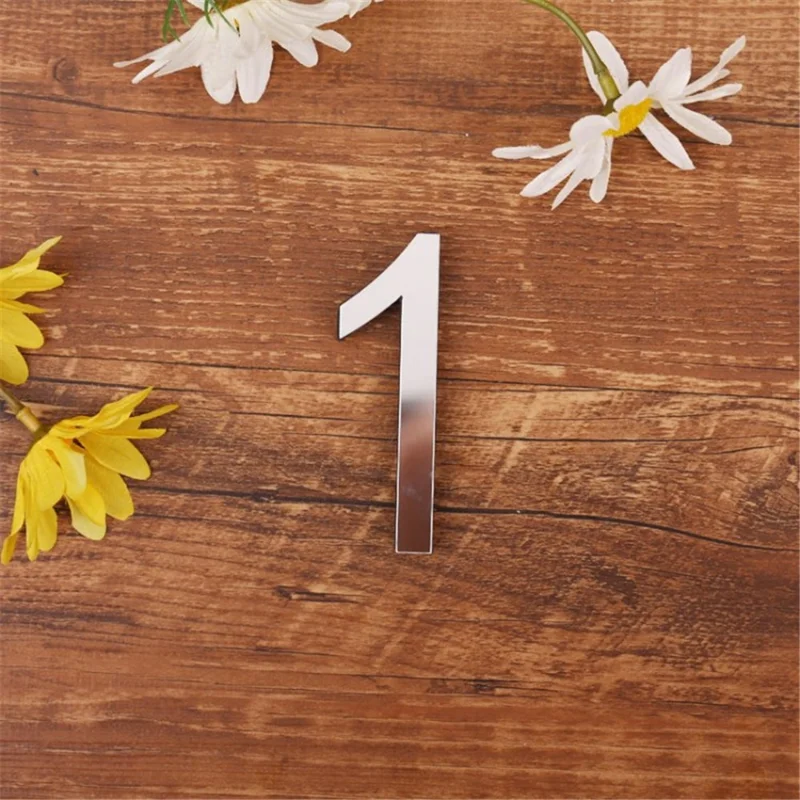 Adhesive Door House Number Wall Sticker Mailbox Numbers Street Address Number Decal Home Decoration - 1