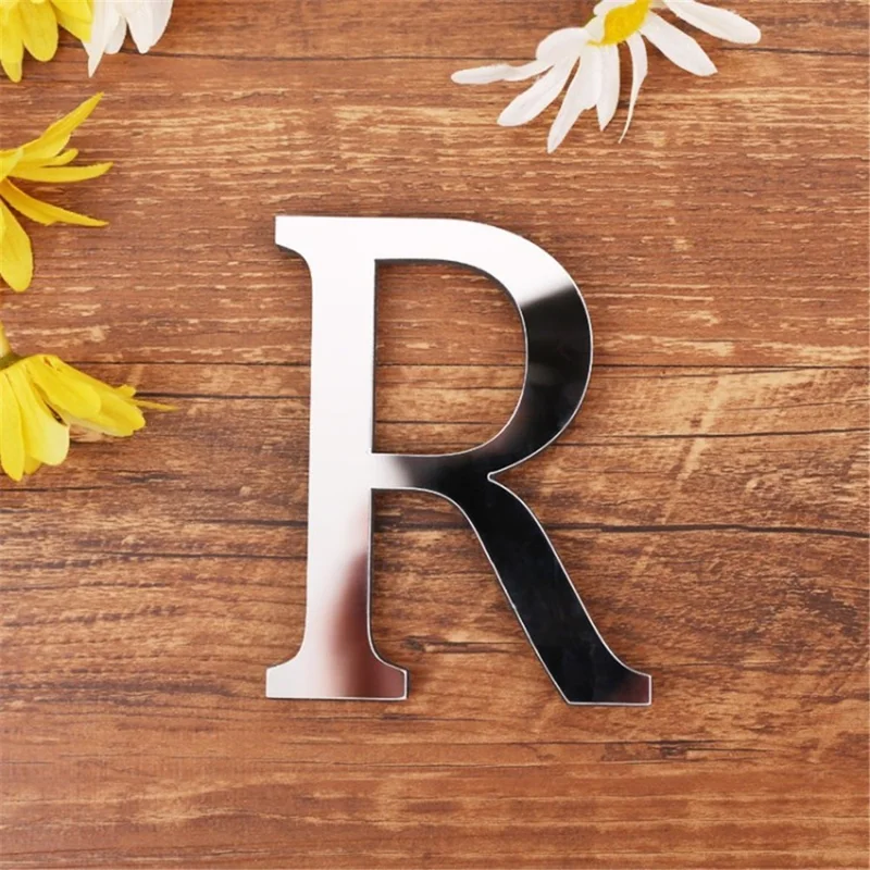 Wholesale A-Z English Letter Mirror Wall Sticker DIY 3D Acrylic Family ...