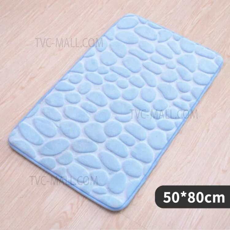 Alfombra de Baño Mat de Baño Memoria de Espuma de Espuma de Absorción de Agua Alfombra - Sky Blue/50x80cm