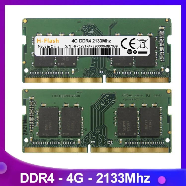 Mémoire RAM DDR4 4Go 8Go 16Go 32Go 2133 / 2400 / 2666 / 3200 MHz Haute Performance Module Mémoire pour Ordinateur Portable - 4Go DDR4 2133