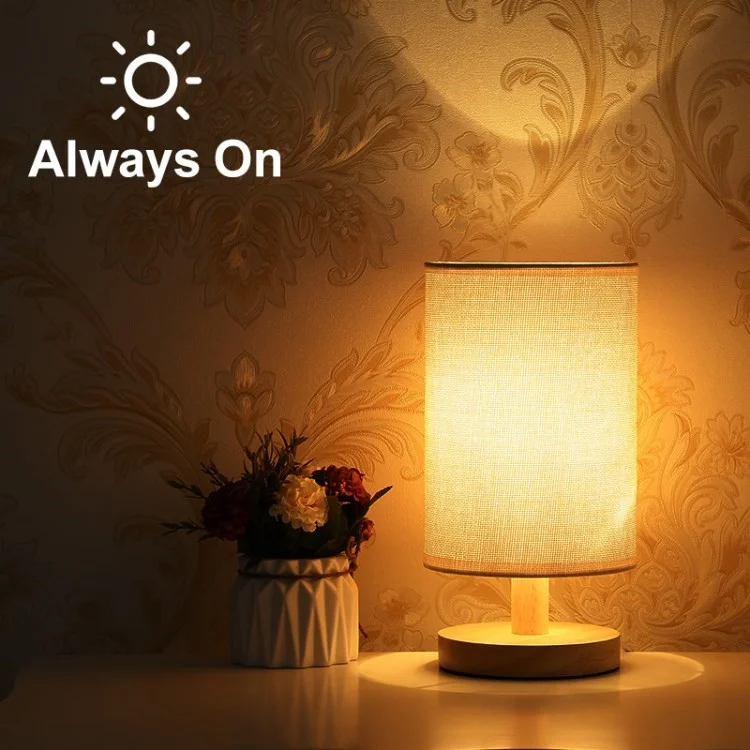 LED Decorative Table Light USB Desk Lamp for Bedroom Bedside Study - Linen//On / Off