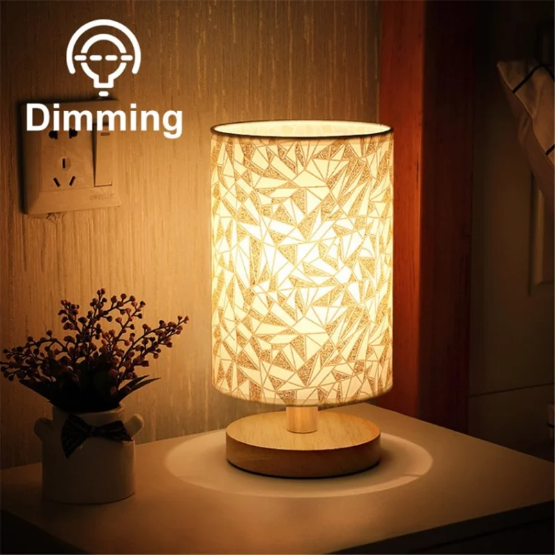 LED Decorative Table Light USB Desk Lamp for Bedroom Bedside Study - Golden / Dimmable