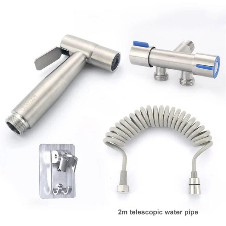 Toilet Bidet Sprayer Handheld Cloth Diaper Sprayer Bathroom Jet Sprayer Kit - B Set/2m Hose Length