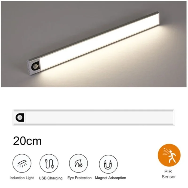 Motion Sensor Cabinet Closet Light Wireless Stick-on Anywhere LED Light - White/Natural Light/20cm/800mAh