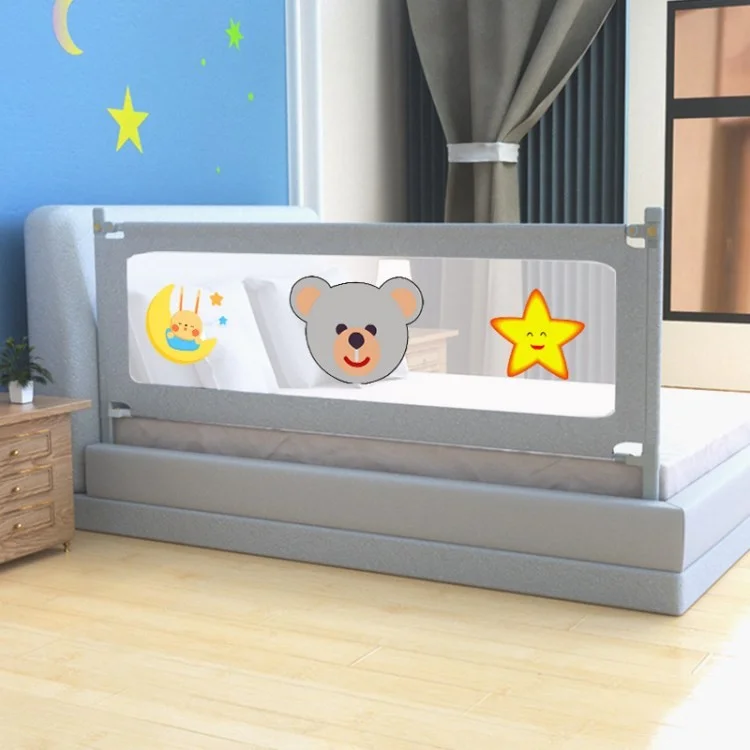 Rails de Cama Para Niños Pequeños y Bebés Kids Bed Guard - Gris/2.2m