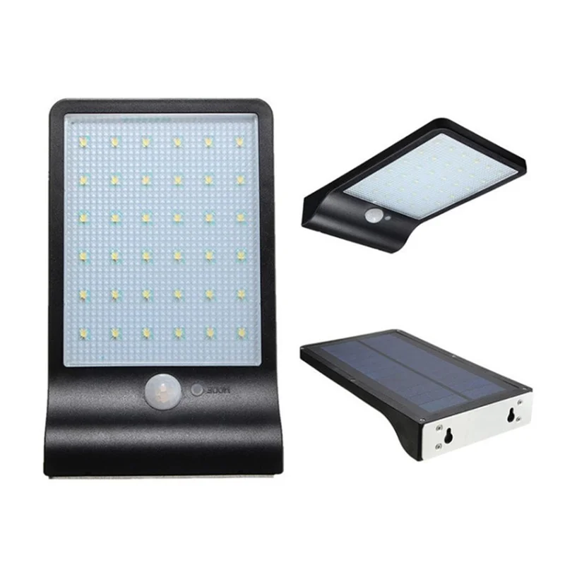 Waterproof Solar Lamp Motion Sensor Light for Barn Fence Patio Front Door Porch - Black