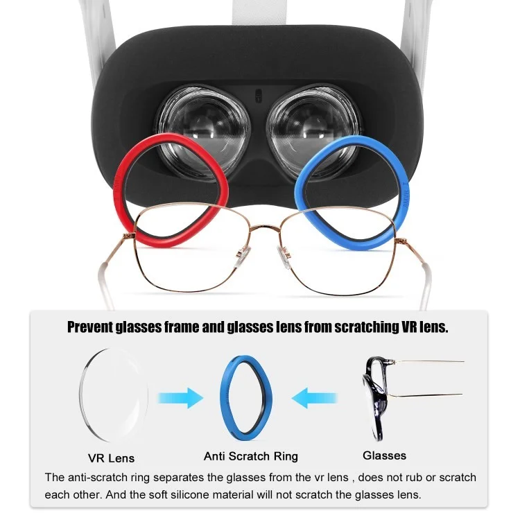 Amvr Para Oculus Misión 2 Auriculares De Silicona Cara Escudo Y Orejeras A Prueba De Sudor Smudge Resistente A Los Auriculares De Aumento De Sonido - Negro