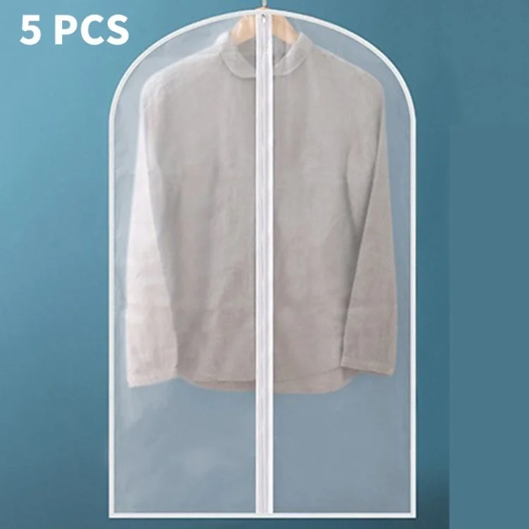 Clear Sacos De Vestuário Roupas De Roupas Para Trajes Vestidos Casacos - 5 Pcs / Branco / 60 * 140 Cm