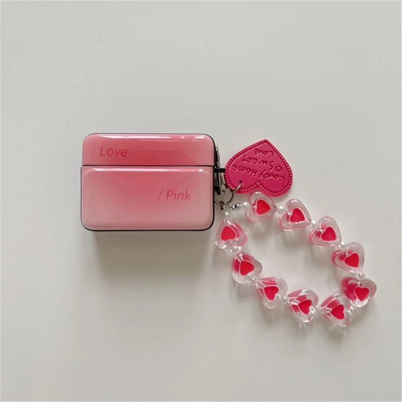 For Apple AirPods Pro/1/2/3/with Charging Case (2016)/with Wireless Charging Case (2019)/with Charging Case (2019) Charging Box Cover Square Bluetooth-compatible Earphone Case - Pink/For AirPods Pro