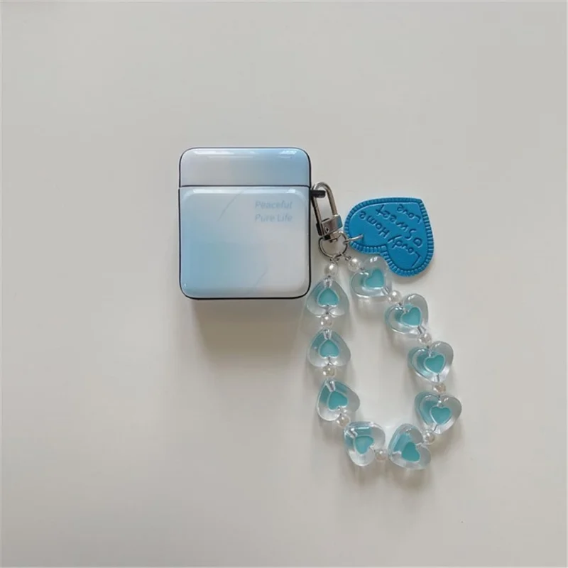 For Apple AirPods Pro/1/2/3/with Charging Case (2016)/with Wireless Charging Case (2019)/with Charging Case (2019) Charging Box Cover Square Bluetooth-compatible Earphone Case - Blue/For AirPods 1/2