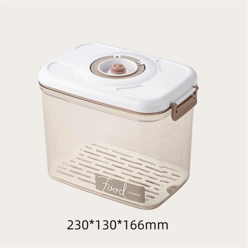 Food Fruit Storage Container Box Kitchen Fridge Organizer Sealer (No FDA Certification) - 2.7L/Without Pump