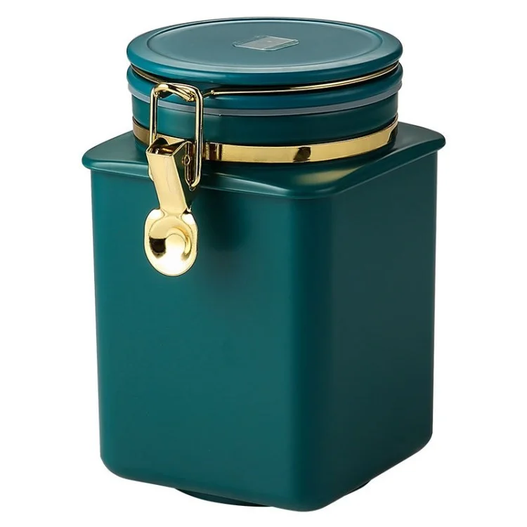 Coffee Bean Fraso Sellado Recipiente de Fruta de Bocadillo Tanque Hermético Para Fruta Seca en Polvo de Leche (sin Bpa, Sin FDA) - Verde