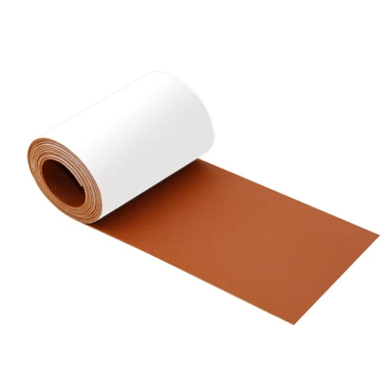 7.6x152cm Leather Repair Tape Patch Leather Adhesive for Sofa Car Seat Handbag Jacket - Light Brown