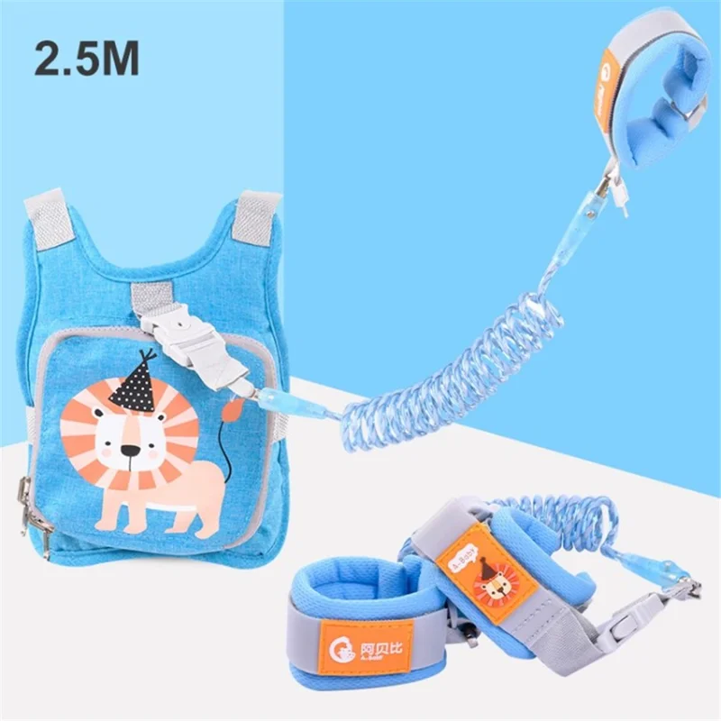 Motorcycle Riding Kids Safe Harness Children Anti-drop Seat Belt Strap - Blue/2.5m