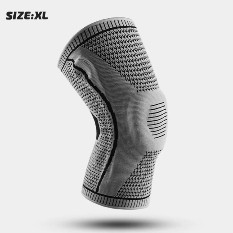 KYNCILOR AB066 Non-slip Knee Support Brace for Running Hiking Basketball Elastic Compression Knee Sleeve - Grey/XL