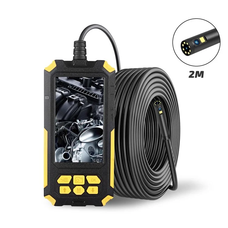P50 2m Dual Lens Industrial Endoscope 8mm 2MP HD 1080p Display Boorescope Inspektionskamera