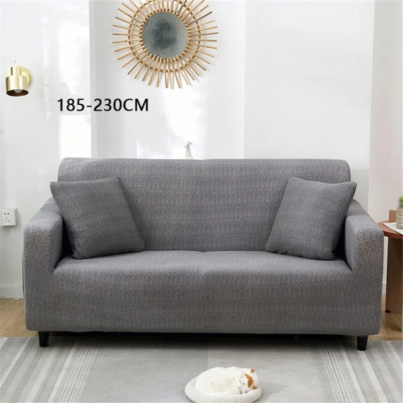 Sofa Cover Anti-stains Durable Elastic Couch Cover Long Chair Protector - Dark Grey/3-seat/185-230cm