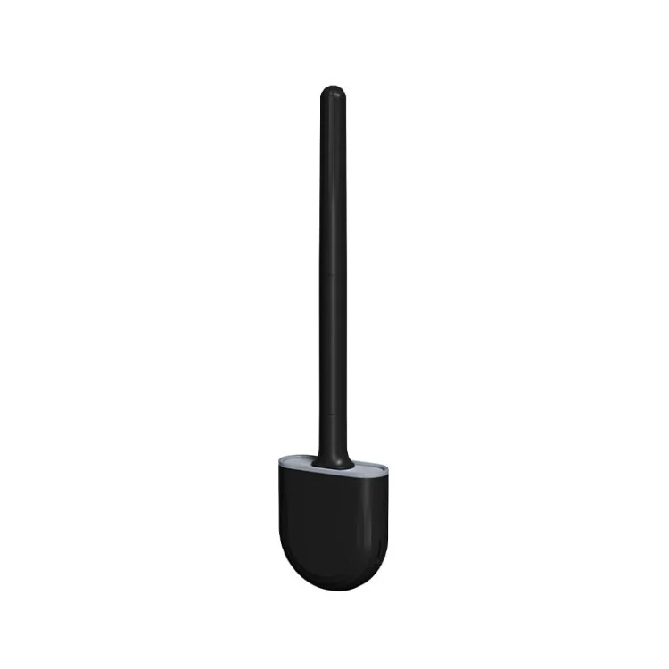 Sanga Handle Inexable Design Design Problema de Limpeza do Banheiro Survedor de Silicone Com Suporte - Preto