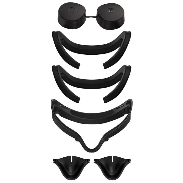 Cubierta De Máscara De Cara De 6pcs / Set Anti-fugas & Kit De Cubierta De Lentes Para Oculus Quest 2 Accesorios VR - A