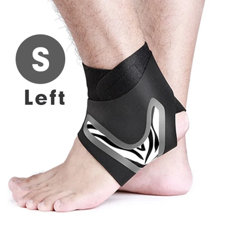 AB038 Elastic Comfortable Ankle Support Adjustable Ankle Brace - Black / Left S