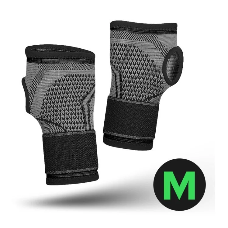 Kyncilor AB034 Sleeve de Poignet Pour le Canal Carpien Relief de Douleur au Poignet Absorbant la Transpiration - Noir / 1pc / m