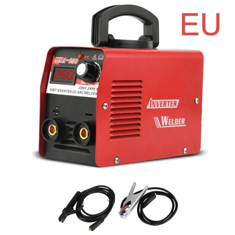 MMA-250 Mini Soldador Eléctrico AC 220-240V Máquina de Soldadura - Rojo // Enchufe de la ue