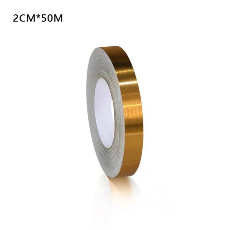 2cmx50m Waterproof Caulk Strip Tape Self-Adhesive Decorative Sealing Tape - Gold