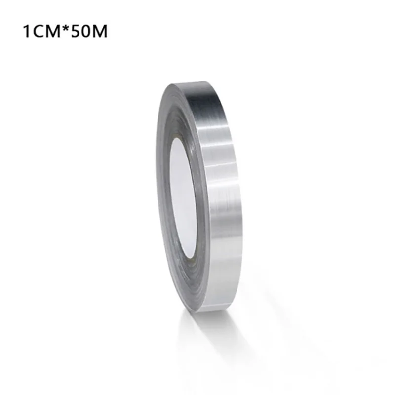 1cmx50m Waterproof Caulk Strip Tape Self-Adhesive Decorative Sealing Tape - Silver