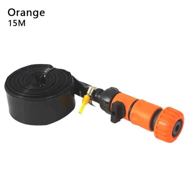 Kids Water Toy Trampoline Sprinkler Fun Summer Outdoor Water Park Sprinkler for Garden Watering - Orange/15m