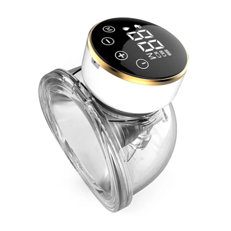 QY-102 Bomba de Mama Vestível LED Exibir Modos Free 2 Modos 9 Níveis Bomba de Mama Elétrica (sem Certificado Fda, BPA Livre) - Branco