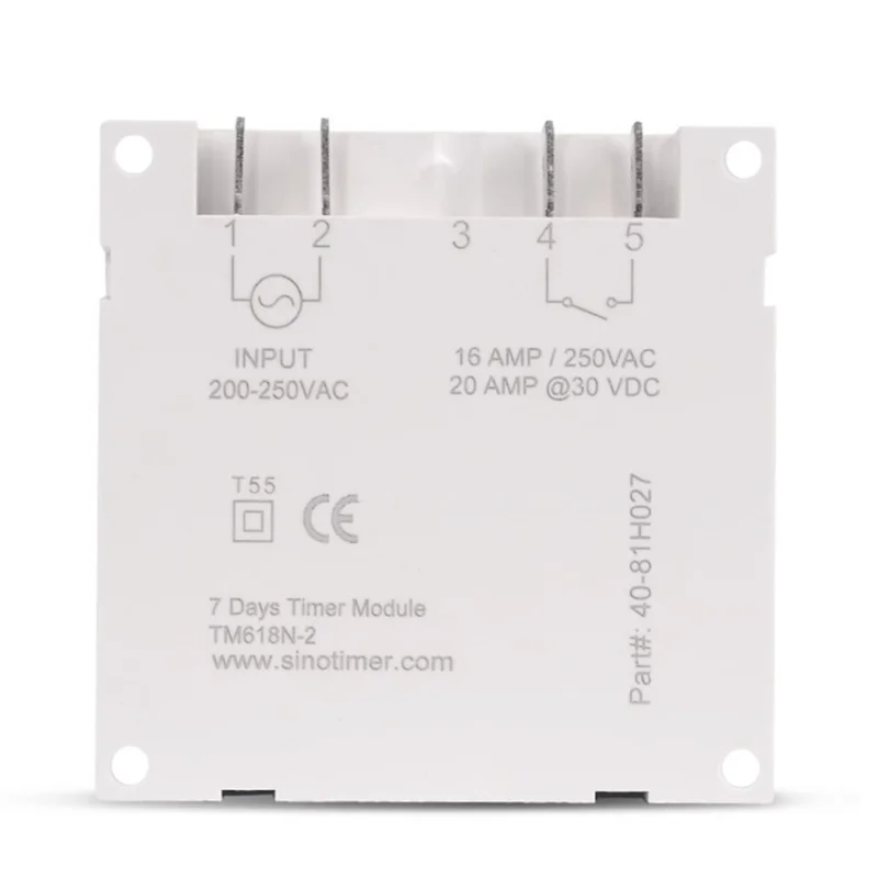 SINOTIMER TM618N 220V  Timer Switch 7 Days Weekly Programmable Digital Time Relay Power Supply Timer for Home Kitchen