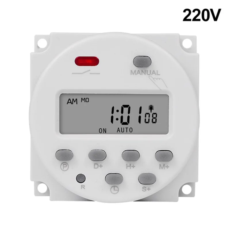 CN101S 220V Apresidades de 7 Días de Apoditos Retogado Del Temporador Del Temporador de Temporado Programable Programador de Retratación de Tiempo Para Los Motores de Ventilador de Luces