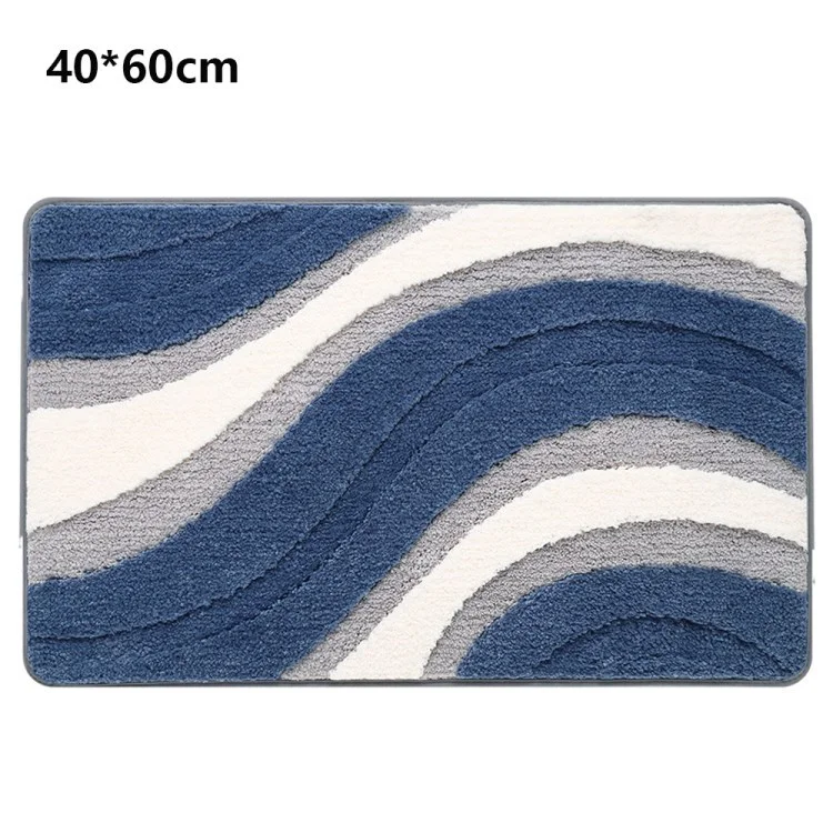 Super Water Absorbent Rug Non-Slip Home Bathroom Carpet Floor Mat - Blue/40x60cm