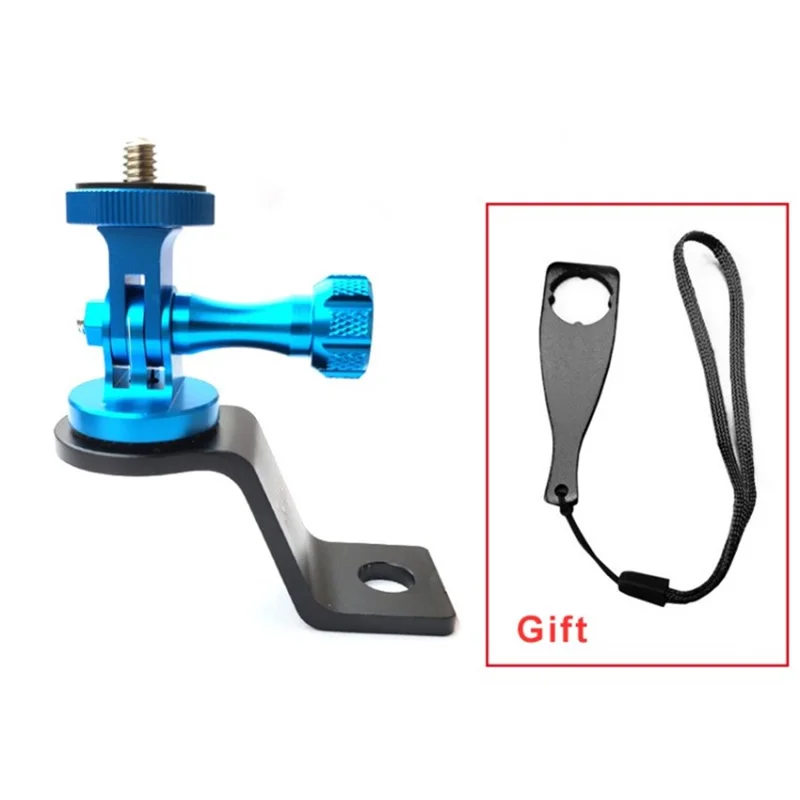 TUYU for Insta360 One/X2/R / GoPro Hero 10/9/8/7/6/5/4 Screw Type Motorcycle Bike Camera Mount Holder - Blue