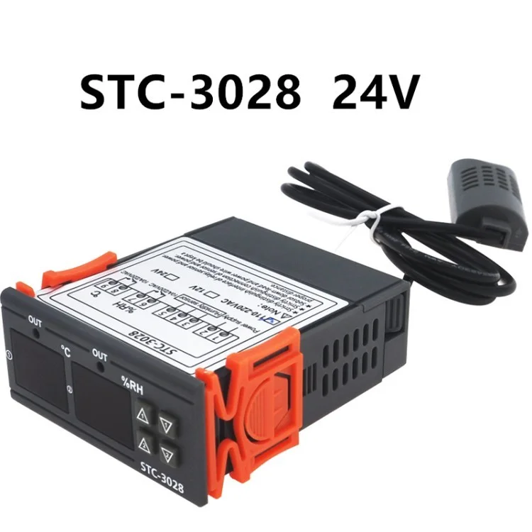 STC-3028 24 в Контроллер Температуры Контроль Влажности Для Холодильника Для Водонагревателя Термометр Гигометр