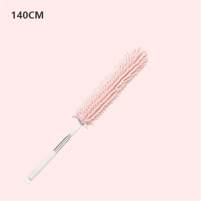 Extra Long Microfiber Duster Mop Window Cleaner for Cleaning Ceiling Fan Furniture Car - Pink/1.4m Length