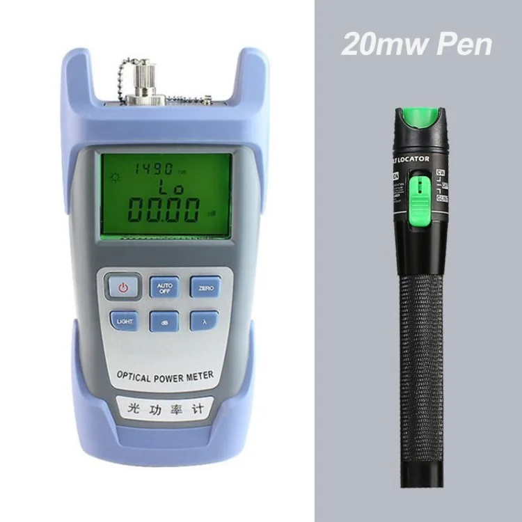 Fiber Optical Power Meter Visual Fault Locator Fiber Optic Cable Tester Checker - Meter+20mw Pen