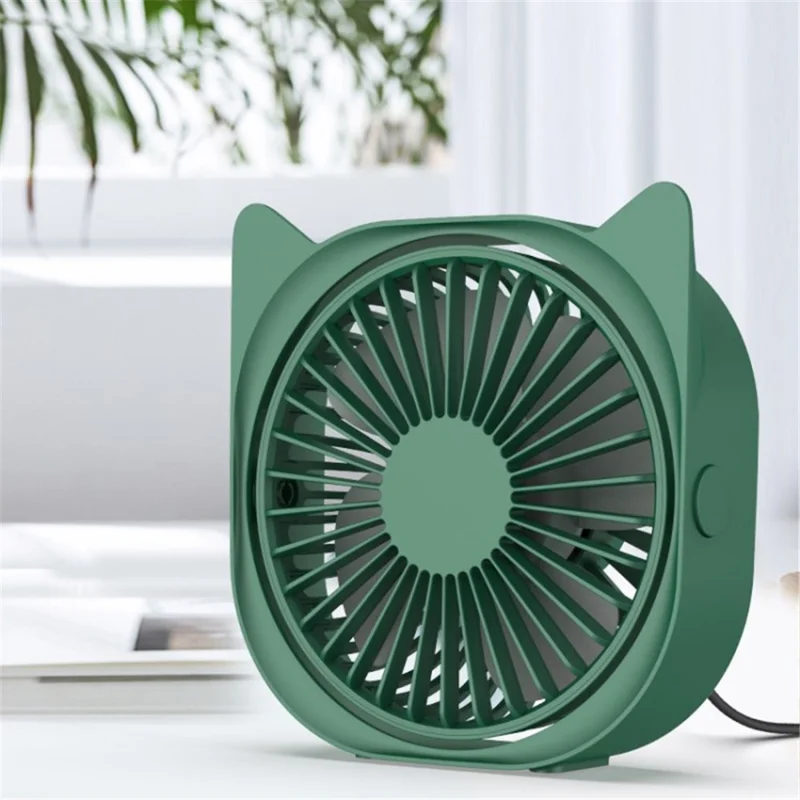 6 inch Mini USB Desk Fan Portable Electric Fan with 3 Wind Modes Summer Cooler for Home Office - Green